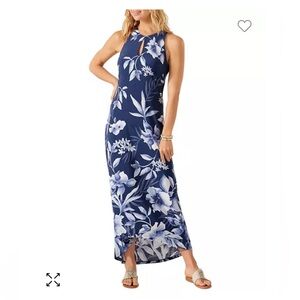 Tommy Bahama jasmine floral flirt keyhole maxi dress